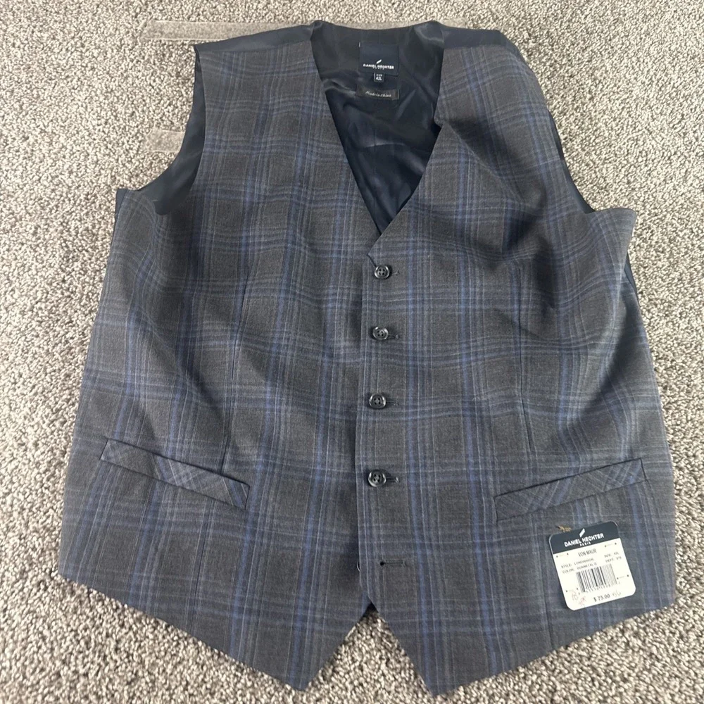 Daniel Hecter Men's Best Plaid Blue/gray‎ Size 42L